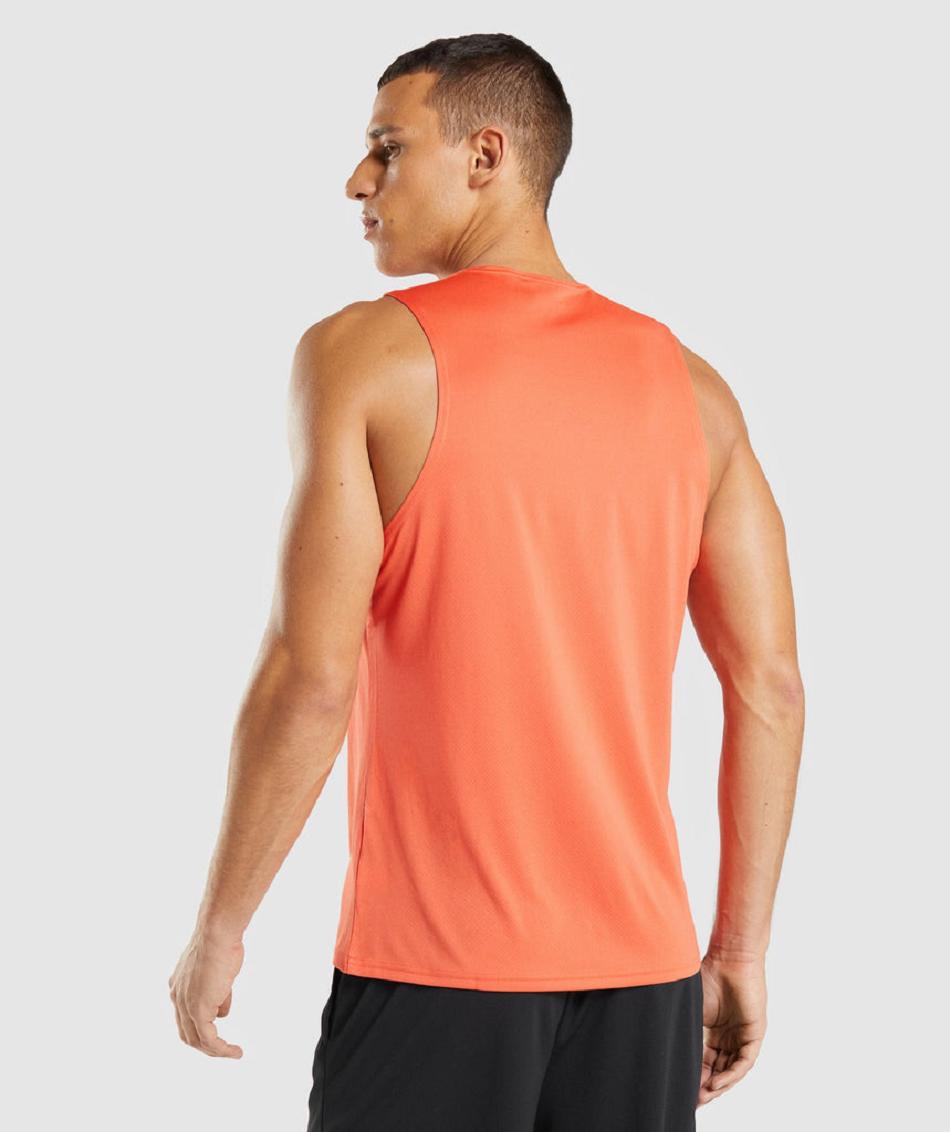 Camiseta Tirantes Gymshark Arrival Hombre Naranjas | CO 3204BEX